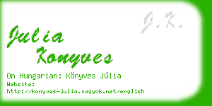 julia konyves business card