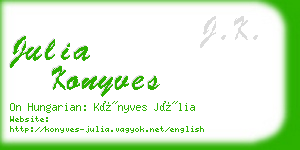 julia konyves business card